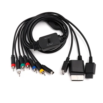 1.8m компонентен кабел S-видео аудио видео видео кабел За XBOX360/Wii/PS2/PS3 игрова конзола