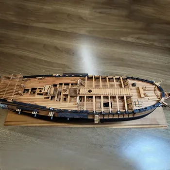 1/96 Дърво Salamandre древен ветроходен кораб модел напълно вътрешен комплект DIY ръчно сглобени модел пълен ребро кораб модел орнаменти