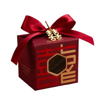 1 Комплект Полезна кутия за бонбони Изящна лека кутия за опаковане на подаръци Добавете празнична кутия за съхранение на бонбони с празнично докосване
