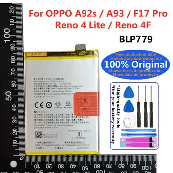 100% оригинална висококачествена BLP779 4000mAh нова батерия за OPPO Reno4 Lite / F17 Pro / A92s / A93 / RENO 4F батерия за мобилен телефон