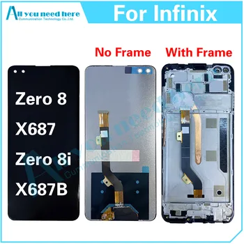 100% тест за Infinix Zero 8 / 8i X687 X687B LCD дисплей сензорен екран дигитайзер монтаж ремонт части подмяна