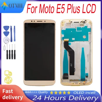 100% тестван за Motorola Moto E5 Plus XT1924 LCD дисплей сензорен екран дигитайзер събрание замяна за Moto E5 Plus LCD