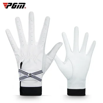1Pair Pgm голф ръкавици жени с марка овча кожа дишаща естествена кожа спортни ръкавици против хлъзгане обучение ръкавици елегантен