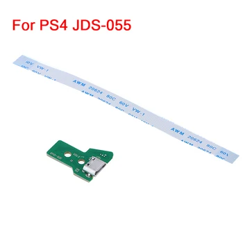 1Pc За JDS-055/050 USB порт за зареждане Socket Board 12 пинов гъвкав лентов кабел с платка Micro USB за PS4 контролер