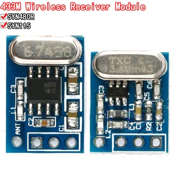 1Set 2Pcs 433MHZ безжичен предавател приемник съвет модул SYN115 SYN480R ASK / OOK чип PCB за arduino