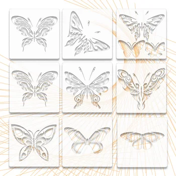 1set пеперуда рисуване шаблони деца живопис оцветяване шаблон скрапбукинг Ablum дневник DIY декорация рисунка копие карта