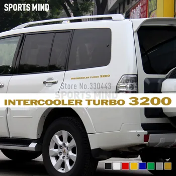 2 X INTERCOOLER TURBO 3200 стикер за кола Decal автомобили кола стайлинг за Mitsubishi Pajero Sport Shogun MK L300 аксесоари