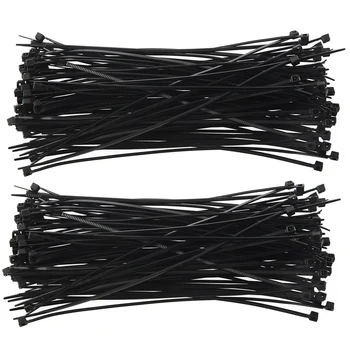 200 бр 150 x 1.8Mm електрически кабел Tie Wrap найлон закрепване черен