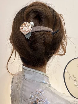 2023 Ins нова сплав цвете щипка за коса мода U-скоба фиба Twister скоба метална щипка за коса Аксесоари за коса Елегантен Прост