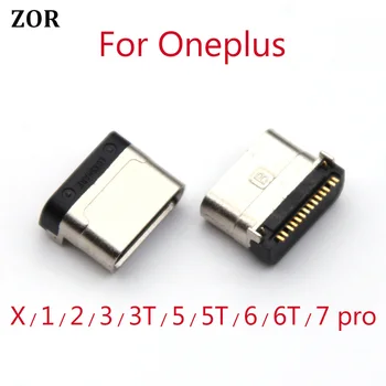 2pcs За OnePlus X 1 2 3 3T 5 5T 6 6T 7 Pro резервни части Нов Micro Type-C USB гнездо конектор за зареждане Plug Port