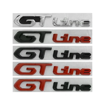 3D метал GTline лого емблема значка стикер стикер за соната Kia GT LINE ELANTRA Sportage Stinger KX5 K3 K4 K5 декорация