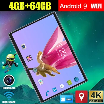 4G Android 9.0 Call Tablet 10.1 инчов 4GB RAM 64GB ROM Тройни камери WIFI Dual Card Learning Образователна игра Tablet PC