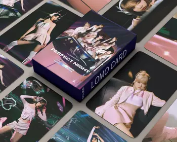 55Pcs/Set Kpop Idol LE SSERAFIM Албум Висококачествена колекция от карти Lomo Фотокартички Пощенски картички SAKURA YUNJIN KAZUHA CHAEWON