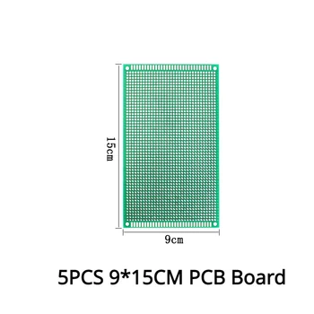 5PCS двустранен платка борда 9 * 15CM зелен DIY основни платки прототип PCB универсална платка