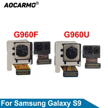 Aocarmo За Samsung Galaxy S9 G960F G960U предна и задна задна камера модул голяма камера Flex кабел ремонт част
