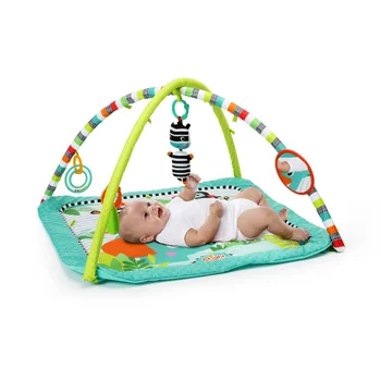 Baby Activity Gym and Play Mat с играчки за новородени и нагоре Детски леглови бази & рамки Мат е мек и подплатен