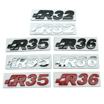 Car 3D метал R32 R35 R36 лого багажник значка емблема стикер стикер за VW Volkswagen Golf SR32 SR35 SR36 Passat B6 MK4 MK5 Tiguan