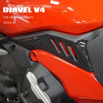 Diavel V4 2023 Аксесоари за мотоциклети Протектор за странична зона 3D комплект стикери за епоксидна смола за Ducati Diavel V4 2023-