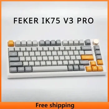 FEKER IK75 V3 PRO Bluetooth 2.4G Механична клавиатура Кабелна безжична единична режим Трирежимна клавиатура Офис механична клавиатура