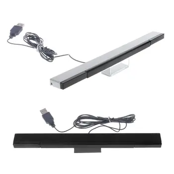 for Wii Sensor Bar Кабелен приемник IR сигнал Ray USB Plug Remote Replacement Сензор за движение Бар Drop Shipping