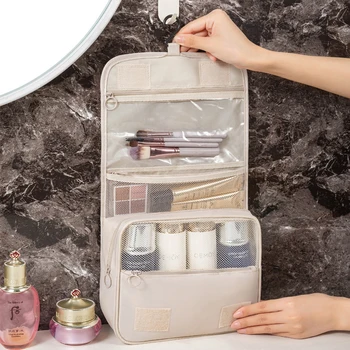 Fshion преносим водоустойчив многофункционален жени козметична чанта пътуване тоалетни принадлежности организатор чанта баня висящи измиване чанта