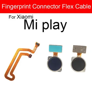 Home бутон за Xiaomi Mi Play MiPlay Черен бутон за начало Бутон за връщане на ключ Сензор за пръстови отпечатъци Flex кабелна лента за подмяна