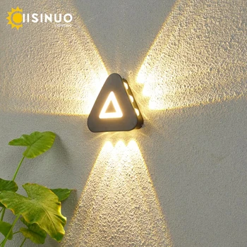 ISINUO LED светлини Външна градина Къща осветление Alumunim IP67 стена лампа Вила веранда порта осветление 110v-260v Sconce осветително тяло