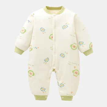 Jenny&Dave Бебешки дрехи клас А обезкостен гащеризон за бебета през зимата 2023 г., памучно яке, гащеризон за бебета, памучно яке