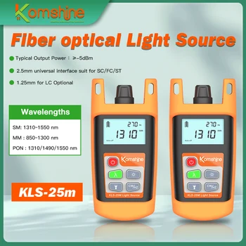 Komshine KLS-25M мощност оптичен лазерен източник 850 / 1300 / 1490 / 1310 / 1550nm оптичен източник на светлина тестер w / LED функция
