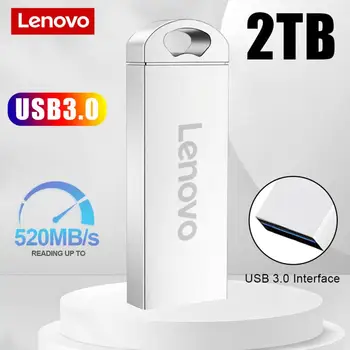 Lenovo OTG USB флаш устройство 1TB метал USB3.0 Pendrive 2TB писалка диск висока скорост 2-в-1 USB стик 128GB за телефон / компютър безплатна доставка