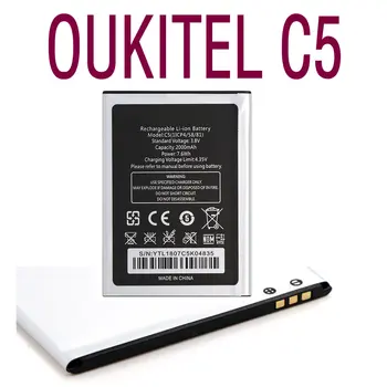 Li-ion Голям капацитет Висококачествена резервна батерия Автентична 2000mah за мобилен телефон Oukitel C5 C5 PRO
