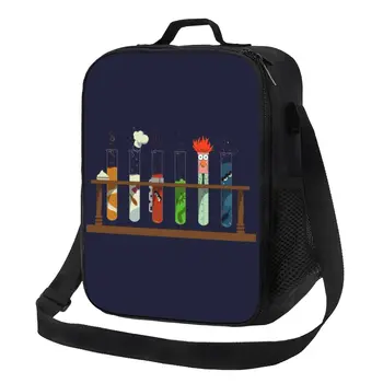 Muppet Science изолирани обяд голяма пазарска чанта за жени химия елементи преносим термичен охладител храна обяд кутия училище