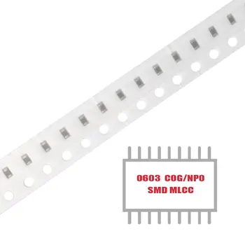 MY GROUP 100PCS SMD MLCC CAP CER 100PF 100V C0G/NP0 0603 Многослойни керамични кондензатори за повърхностен монтаж в наличност
