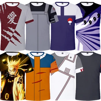 Naruto Akatsuki Pain Uzumaki Naruto Лятна тениска Tees Извънгабаритни Cosplay Sharingan Akatsuki Върхове Мъже Личност Връхни дрехи Върхове