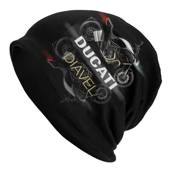 Night Knight Ducatis Bonnet Homme Хип-хоп плетена шапка за мъже Жени Зимни топли любители на мотоциклети Beanies Caps