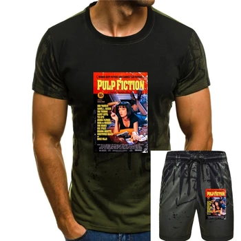 Pulp Fiction Филм Ретро Cool Реколта плакат Унисекс T Shirt B264 Фитнес Фитнес Tee Shirt