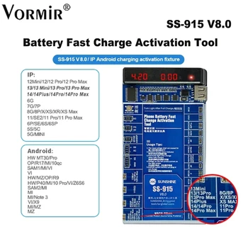 SUNSHINE SS-915 V8.0 Универсална платка за активиране на батерията за iPhone 14 13 12 11Pro За Huawei VOVI Активиране Инструмент за мобилно зареждане