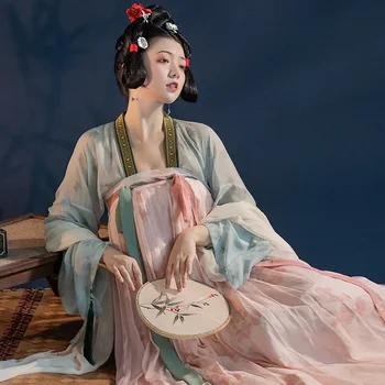 Tang династия принцеса рокля ханфу дама китайски автентичен оригинален фея пролетта пълен набор от супер фея печат елегантен костюм