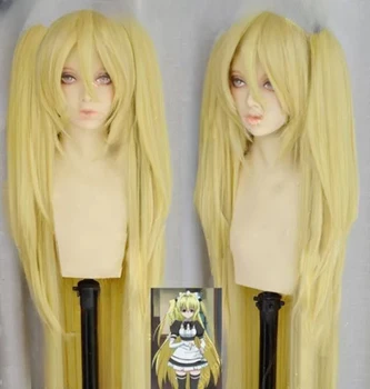 To Love Ru COS Gold Straight Cosplay Silvia Lautreamont Wig Girls Long Party Anime Wigs100cm