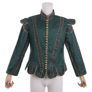 Tudors Облекло в мъжки стил Хенри Тюдор Джеркин Дублет Ренесансов благородник Дублет Косплей костюм Средновековни поръчкови