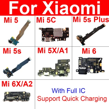Usb зареждане Джак порт съвет за Xiaomi Mi 5 5c 5s 5X Mi 6 6X зарядно док за Mi A1 A2 конектор борда модул ремонт части