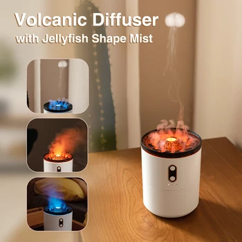 Volcano Ароматерапия Въздушни овлажнители Дифузори за домашен аромат Етерично ароматно масло 450ml Медузи USB Cool Mist ултразвукова