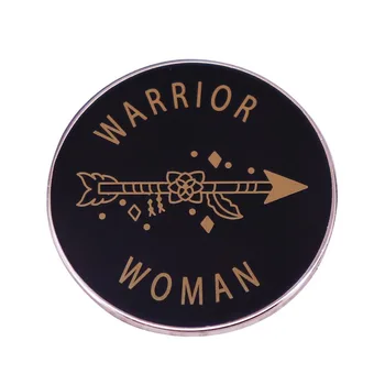 Warrior жена емайл щифт дамски подкрепящи значка подаръци за нея