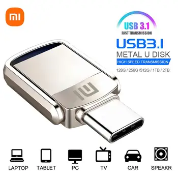 Xiaomi 1TB 2TB USB 3.1 флаш устройство U диск писалка диск метален флаш диск 128GB 256GB USB флаш устройство 128GB Pendrive