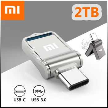 Xiaomi 2tb USB флаш устройство USB 3.0 високоскоростен 512gb тип-c интерфейс двойна употреба за мобилен телефон компютър памет стик метална светкавица