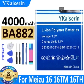 YKaiserin 4000mAh BA882 Батерии за мобилни телефони за Meizu 16 16TM 16TH батерия Bateria