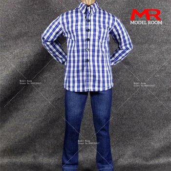 ZYTOYS ZY5028 1/6 мащаб карирана риза дънки панталони колан дрехи модел годни 12-инчов мъжки войник действие фигура тяло