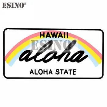 Автомобилен стайлинг Творчески реколта Хавай лиценз Aloha държавен багажник Decal карикатура PVC водоустойчив автомобил тялото стикер модел винил