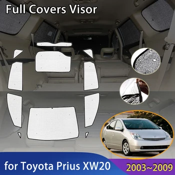 Автомобилни сенници с пълно покритие за Toyota Prius 20 XW20 2003 ~ 2009 Аксесоари Anti-UV предното стъкло прозорец отразяващ капак слънцезащитни козирки