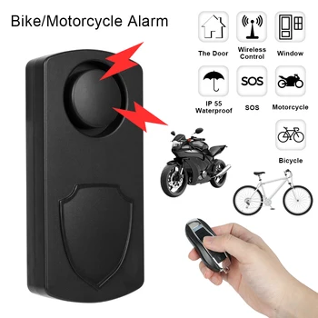 Водоустойчив безжичен дистанционен контрол вибрационен детектор аларма мотоциклет електрически велосипед сигурност Anti Lost